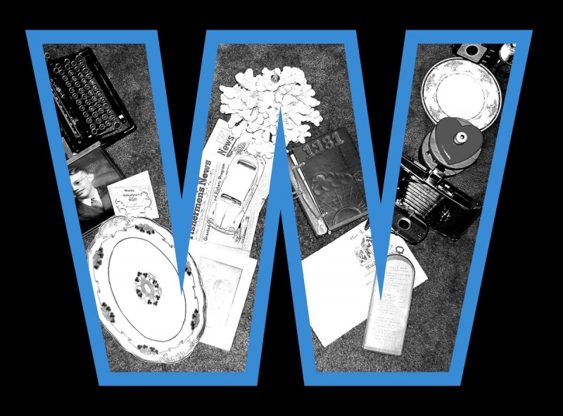 dubya memorabilia bw black blue border